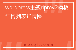 wordpress主题riprov2模板结构列表详情图